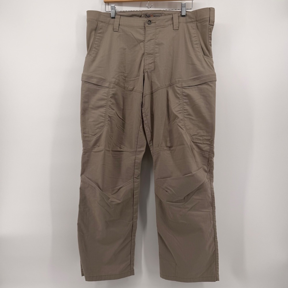 5.11 Tactical Mens Apex Pants Khaki 40x30 Flex-Tac Cargo Stretch *Flaws*